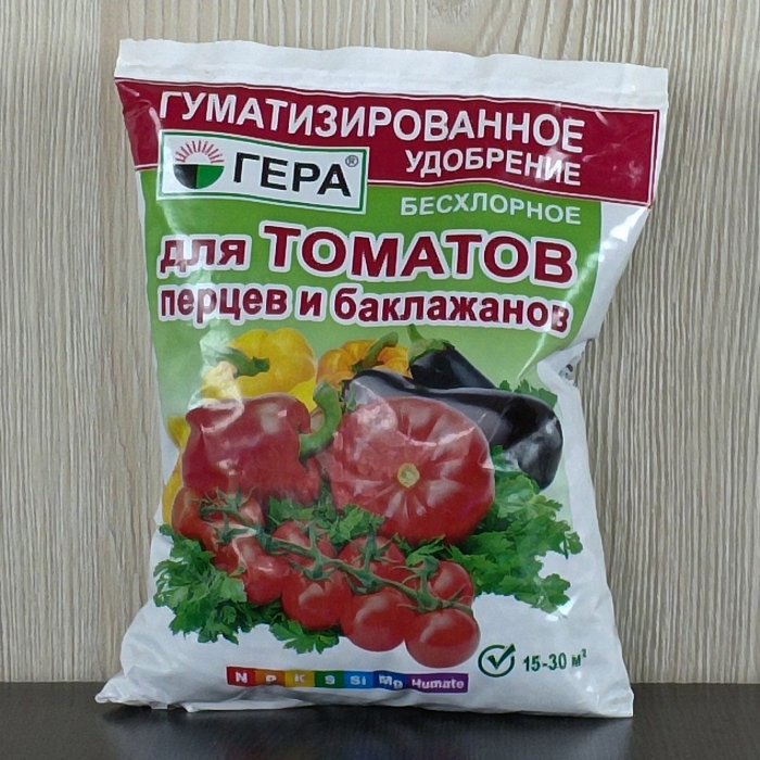 Удобрение гуматизированное, для томатов, перцев, баклажан. 0,5 кг. Арт.05005. Гера.