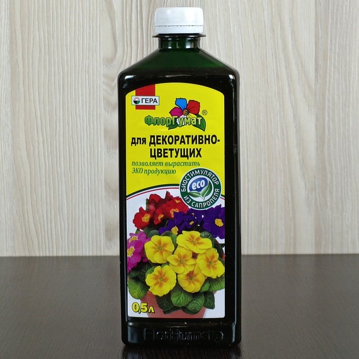 Удобрение "ФлорГумат", для декоративно-цветущих 0,5 л. Арт.07006. Гера.