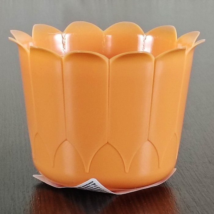 Кашпо "Ромашка" диаметр 8 см оранжевый