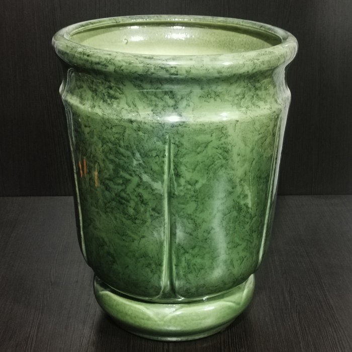 Керамический горшок с поддоном "Фортуна", 1 сорт, зеленый.