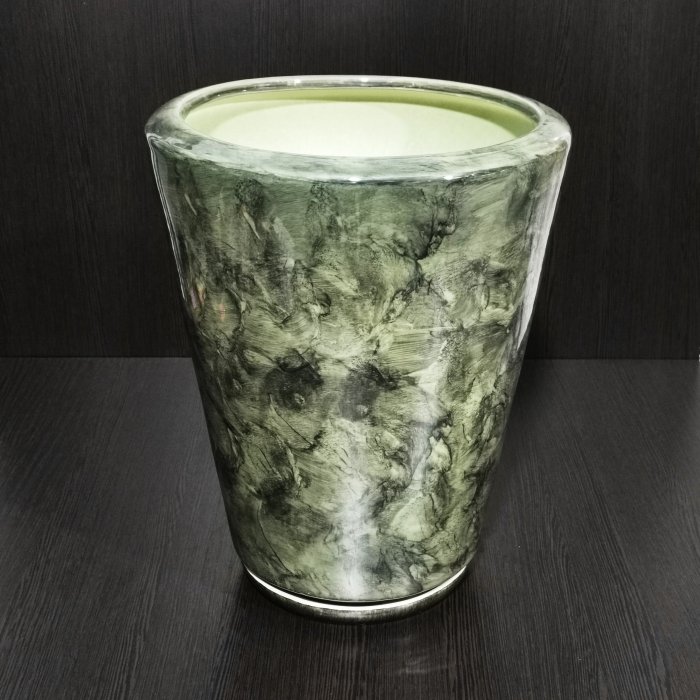Керамический горшок "Конус зеленый №1", V-20 л. D-34 см. H-41 см. Арт.К100611. Аладдин.