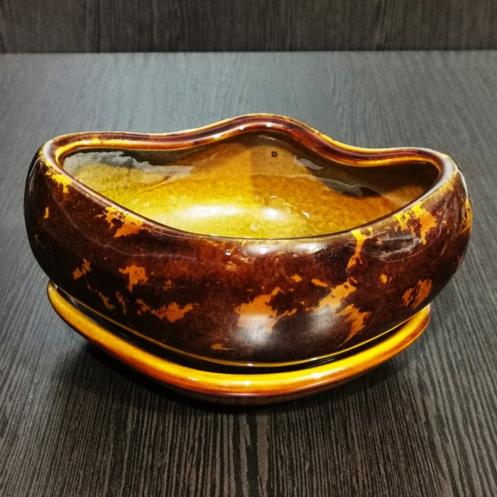 Керамический горшок "Оазис №1", 1 сорт, коричневый. Котовская керамика.