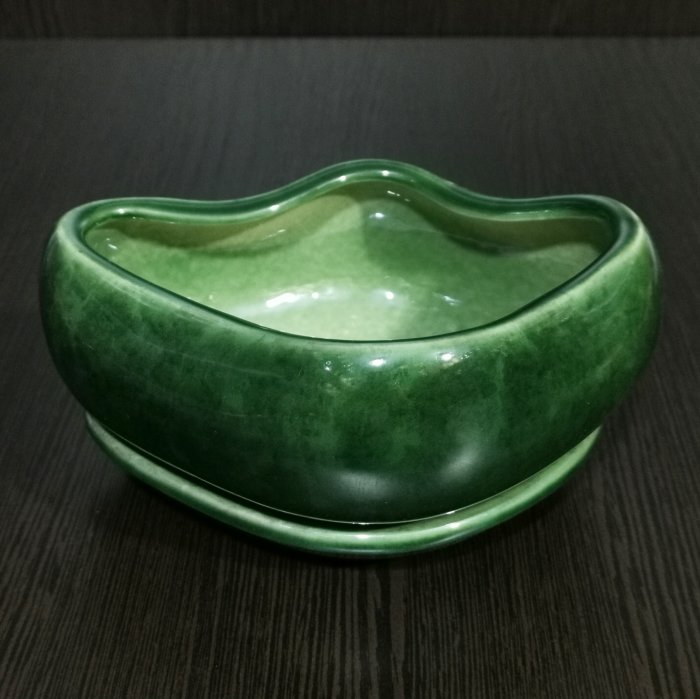 Керамический горшок "Оазис №1", 1 сорт, зеленый. Котовская керамика.