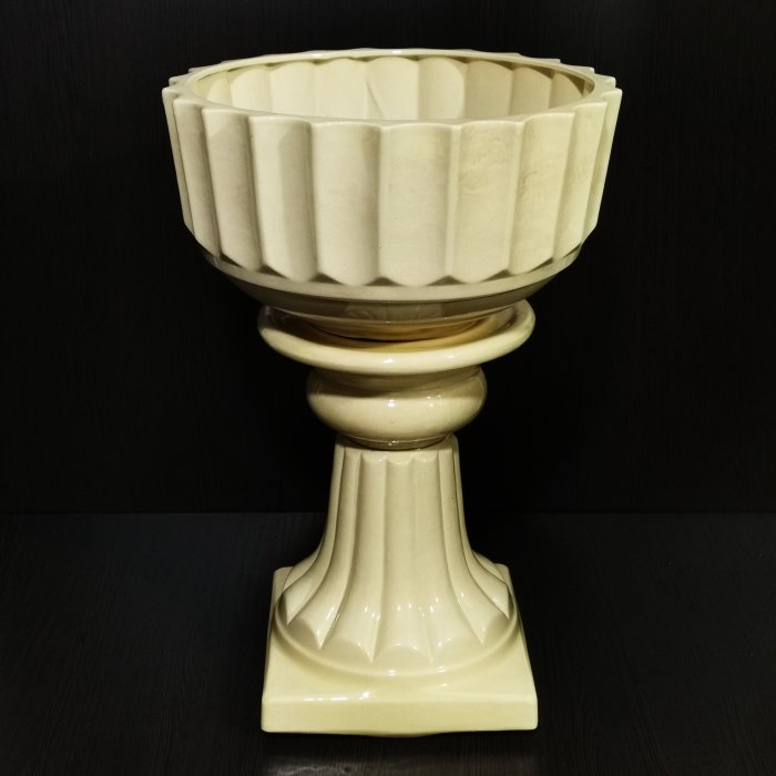 Керамический вазон "Престиж №1", 1 сорт, бежевый. Котовская керамика.