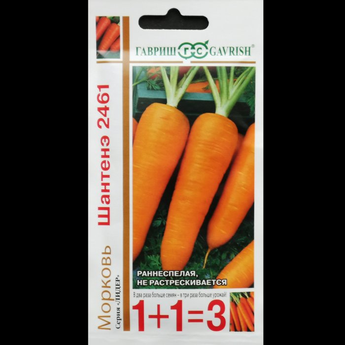 Морковь "Шантанэ 2461", серия "1+1", 4 гр. Гавриш.